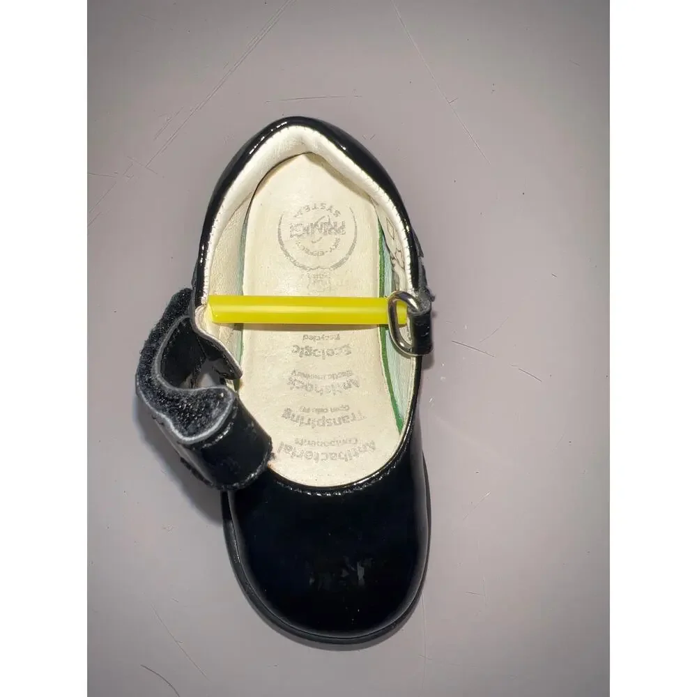 Primigi Italian Girls’ Shoes – Size 21, Black & Beige Patent Leather USA 5